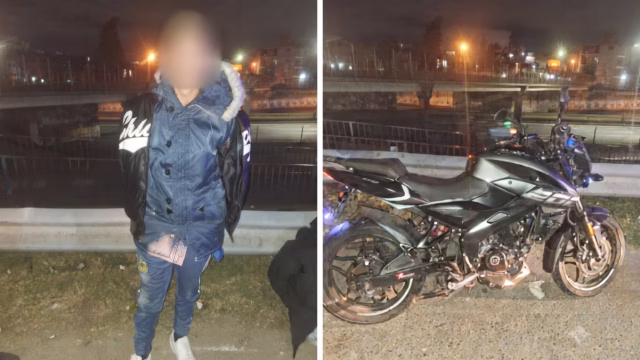 Dos detenidos tras una persecución en la General Paz: un menor con múltiples. Fotografía editorial relacionada con persecución policial General Paz. publicada en DF Urgente
