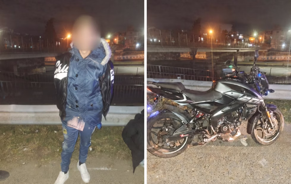 Dos detenidos tras una persecución en la General Paz: un menor con múltiples. Fotografía editorial relacionada con persecución policial General Paz. publicada en DF Urgente